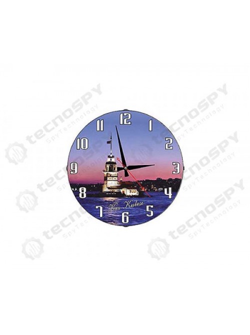 Kız Kulesi HD Duvar Saat Kamera